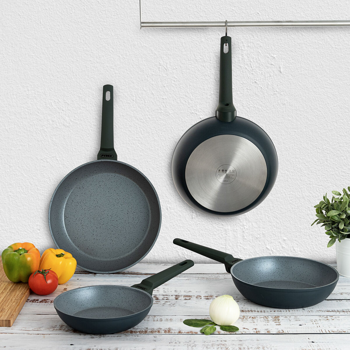 Teflonstekepanne Pyrex Geoh Herdet aluminium 28 cm